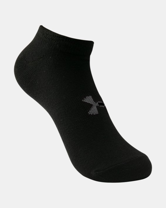 Lot de 6 paires de chaussettes UA Essential No Show pour femme, Black, pdpMainDesktop image number 4